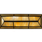 Meyda Lighting Pine Lake 60" 8-Light Dark Burnished Antique Copper Inverted Pendant Light With Beige & Greenish Brown Art Shade Glass