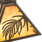 Meyda Lighting Pine Needle 14" 3-Light Oil Rubbed Bronze Pendant Light With Ambra Siena Idalight Shade