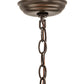 Meyda Lighting Pine Needle 14" 3-Light Oil Rubbed Bronze Pendant Light With Ambra Siena Idalight Shade