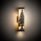 Meyda Lighting Pine Tree 6" 2-Light Dark Burnished Antique Copper Wall Sconce With Creme Carrare Idalight Shade Glass