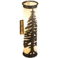 Meyda Lighting Pine Tree 6" 2-Light Dark Burnished Antique Copper Wall Sconce With Creme Carrare Idalight Shade Glass