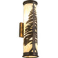 Meyda Lighting Pine Tree 6" 2-Light Dark Burnished Antique Copper Wall Sconce With Creme Carrare Idalight Shade Glass