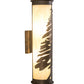 Meyda Lighting Pine Tree 6" 2-Light Dark Burnished Antique Copper Wall Sconce With Creme Carrare Idalight Shade Glass