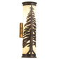 Meyda Lighting Pine Tree 6" 2-Light Dark Burnished Antique Copper Wall Sconce With Creme Carrare Idalight Shade Glass