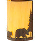 Meyda Lighting Pine Tree and Bear 10" 2-Light Old Red Barn Wall Sconce With Tawnyrock Idalight Shade Glass