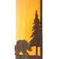 Meyda Lighting Pine Tree and Bear 10" 2-Light Old Red Barn Wall Sconce With Tawnyrock Idalight Shade Glass