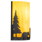 Meyda Lighting Pine Tree and Bear 10" 2-Light Timeless Bronze Wall Sconce With Tawnyrock Idalight Shade