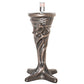 Meyda Lighting Pinecone 15" Mahogany Bronze Mini Table Lamp With Multi-Colored Shade Glass