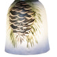 Meyda Lighting Pinecone 16" 2-Light Black Verdigris & Gold Highlights Wall Sconce With Multi-Colored Hand Painted Shade Glass