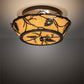 Meyda Lighting Pinecone 16" 2-Light Timeless Bronze Flush Mount Light With Tawnyrock Idalight Acrylic Shade