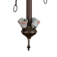Meyda Lighting Pinecone 22" 4-Light Mahogany Bronze Inverted Pendant Light With Multi-Colored Shade Glass