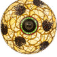Meyda Lighting Pinecone 22" 4-Light Mahogany Bronze Inverted Pendant Light With Multi-Colored Shade Glass