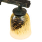 Meyda Lighting Pinecone 23" 3-Light Golden Pine Semi-flush Mount Light With Multi-Colored Shade Glass
