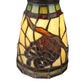 Meyda Lighting Pinecone 23" 3-Light Mahogany Bronze Chandelier With Stained Shade Glass