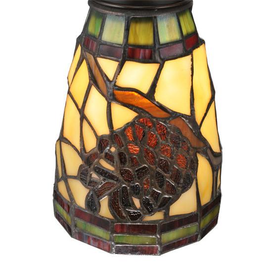 Meyda Lighting Pinecone 23" 3-Light Mahogany Bronze Chandelier With Stained Shade Glass
