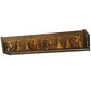 Meyda Lighting Pinecone 24" 4-Light Antique Copper Inverted Vanity Light With Amber Mica Shade Glass