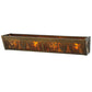 Meyda Lighting Pinecone 24" 4-Light Antique Copper Inverted Vanity Light With Amber Mica Shade Glass