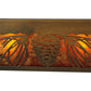 Meyda Lighting Pinecone 24" 4-Light Antique Copper Inverted Vanity Light With Amber Mica Shade Glass