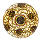 Meyda Lighting Pinecone 24" 4-Light Antique Copper Semi-flush Mount Light With Multi-Colored Stained Shade Glass
