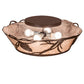 Meyda Lighting Pinecone 24" 4-Light Cafe Noir Flush Mount Light With Silver Mica Shade Glass