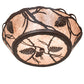 Meyda Lighting Pinecone 24" 4-Light Cafe Noir Flush Mount Light With Silver Mica Shade Glass