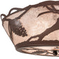 Meyda Lighting Pinecone 24" 4-Light Cafe Noir Flush Mount Light With Silver Mica Shade Glass