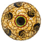 Meyda Lighting Pinecone 24" 4-Light Mahogany Bronze Inverted Pendant Light With Multi-Colored Shade Glass