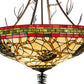 Meyda Lighting Pinecone 24" 4-Light Mahogany Bronze Inverted Pendant Light With Multi-Colored Shade Glass