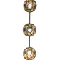Meyda Lighting Pinecone 31" 3-Light Oil Rubbed Bronze Island Pendant Light With Multi-Colored Shade Glass