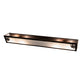 Meyda Lighting Pinecone 36" 4-Light Dark Burnished Antique Copper Vanity Light With White Opal Shade Glass
