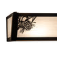 Meyda Lighting Pinecone 36" 4-Light Dark Burnished Antique Copper Vanity Light With White Opal Shade Glass