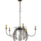 Meyda Lighting Pinecone 36" 5-Light 5-Arm Antique Copper Chandelier With Amber & Faux Candlelight Shade