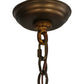Meyda Lighting Pinecone 36" 5-Light 5-Arm Antique Copper Chandelier With Amber & Faux Candlelight Shade