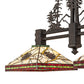 Meyda Lighting Pinecone 40" 2-Light Coffee Bean Island Pendant Light With Multi-Colored Stained Shade Glass