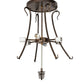 Meyda Lighting Pinecone 42" 6-Light Antique Copper Semi-flush Mount Light With Brown & Beige Shade Glass
