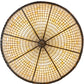 Meyda Lighting Pinecone 42" 6-Light Antique Copper Semi-flush Mount Light With Brown & Beige Shade Glass
