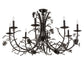 Meyda Lighting Pinecone 42" 8-Light Chestnut Chandelier