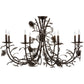 Meyda Lighting Pinecone 42" 8-Light Chestnut Chandelier