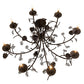 Meyda Lighting Pinecone 42" 8-Light Chestnut Chandelier