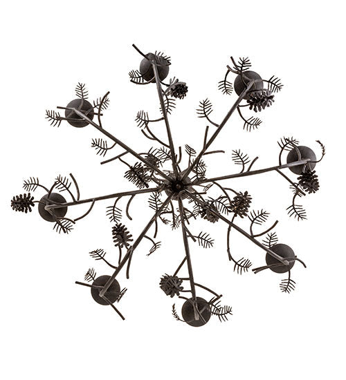 Meyda Lighting Pinecone 42" 8-Light Chestnut Chandelier