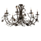 Meyda Lighting Pinecone 42" 8-Light Chestnut Chandelier