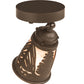 Meyda Lighting Pinecone 5-11" Bronze Swing Arm Flush Mount Light With Silver Mica Shade Glass