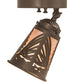 Meyda Lighting Pinecone 5-11" Bronze Swing Arm Flush Mount Light With Silver Mica Shade Glass