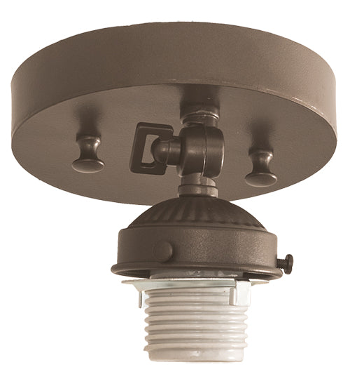 Meyda Lighting Pinecone 5-11" Bronze Swing Arm Flush Mount Light With Silver Mica Shade Glass