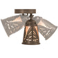 Meyda Lighting Pinecone 5-11" Bronze Swing Arm Flush Mount Light With Silver Mica Shade Glass