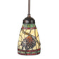 Meyda Lighting Pinecone 5" Mini Pendant Light With Stained Shade Glass