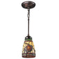 Meyda Lighting Pinecone 5" Mini Pendant Light With Stained Shade Glass
