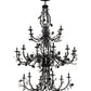 Meyda Lighting Pinecone 60" 24-Light 3-Tier Chestnut Chandelier With Faux Candlelight