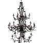 Meyda Lighting Pinecone 60" 24-Light 3-Tier Chestnut Chandelier With Faux Candlelight