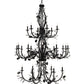 Meyda Lighting Pinecone 60" 24-Light 3-Tier Chestnut Chandelier With Faux Candlelight